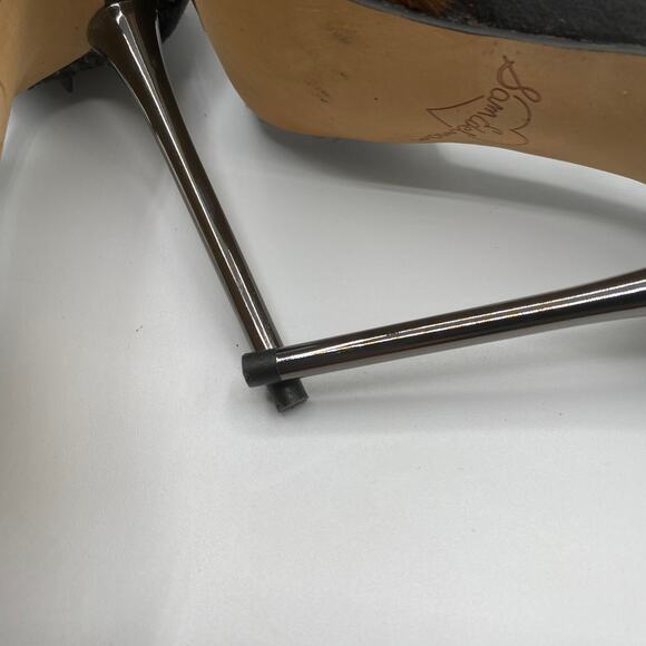 Sam‎ Edelman Scarlett Animal Print Calf Hair Spiky Stiletto Peep Toe 5.5 - Picture 5 of 7